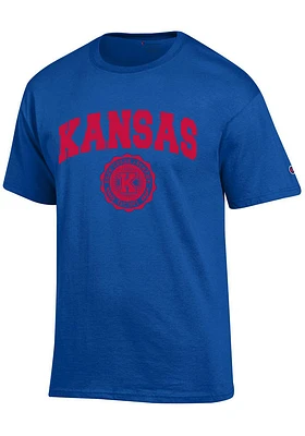 Champion Kansas Jayhawks Blue Seal Short Sleeve T Shirt