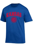 Champion Kansas Jayhawks Blue Seal Short Sleeve T Shirt