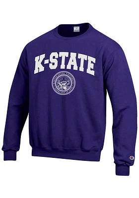 Champion K-State Wildcats Mens Official Seal Long Sleeve Crew Sweatshirt