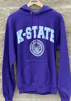 Champion K-State Wildcats Mens Purple Official Seal Long Sleeve Hoodie