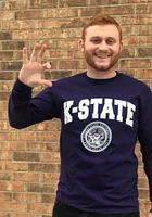 Champion K-State Wildcats Purple Official Seal Long Sleeve T Shirt