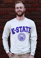 Champion K-State Wildcats Oatmeal Official Seal Long Sleeve T Shirt