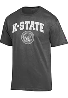 Champion K-State Wildcats Charcoal Official Seal Short Sleeve T Shirt