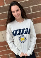 Champion Michigan Wolverines Oatmeal Seal Long Sleeve T Shirt