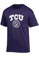 Champion TCU Horned Frogs Purple Seal Short Sleeve T Shirt