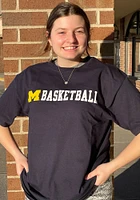 Champion Michigan Wolverines Blue Basketball Style Short Sleeve T Shirt