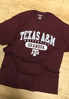 Champion Texas A&M Aggies Maroon Grandpa Short Sleeve T Shirt