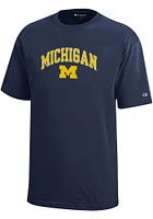 Champion Michigan Wolverines Youth Blue Arch Mascot Short Sleeve T-Shirt