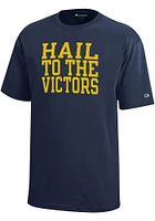 Champion Michigan Wolverines Youth Blue Slogan Short Sleeve T-Shirt