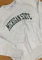 Champion Michigan State Spartans Mens Reverse Weave Long Sleeve Crew Sweatshirt