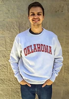 Champion Oklahoma Sooners Mens Grey Reverse Weave Long Sleeve Crew Sweatshirt