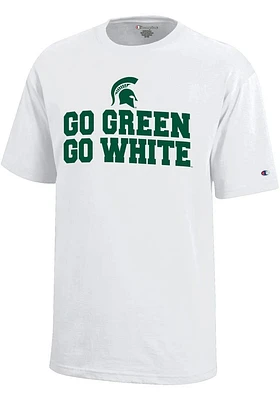 Champion Michigan State Spartans Youth White Go Green Short Sleeve T-Shirt