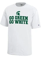 Champion Michigan State Spartans Youth White Go Green Short Sleeve T-Shirt