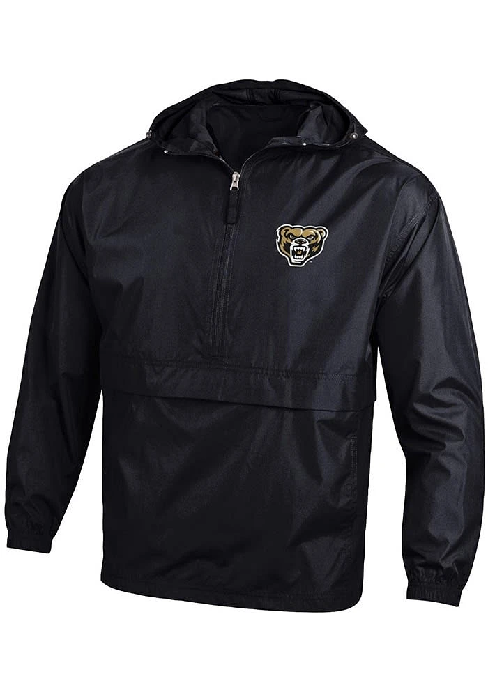 Champion Oakland University Golden Grizzlies Mens Black Primary Light Weight Jacket