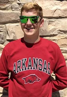 Champion Arkansas Razorbacks Mens Cardinal Arch Mascot Long Sleeve Crew Sweatshirt