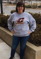 Champion Central Michigan Chippewas Mens Grey Big Logo Long Sleeve Crew Sweatshirt