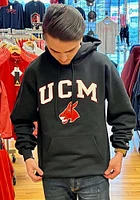 Champion Central Missouri Mules Mens Black Arch Mascot Long Sleeve Hoodie