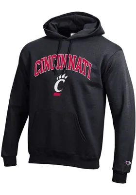 Champion Cincinnati Bearcats Mens Arch Mascot Long Sleeve Hoodie