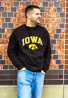 Champion Iowa Hawkeyes Mens Black Arch Mascot Edition Long Sleeve Crew Sweatshirt