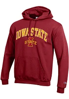 Champion Iowa State Cyclones Mens Cardinal Arch Mascot Long Sleeve Hoodie