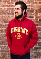 Champion Iowa State Cyclones Mens Cardinal Arch Mascot Long Sleeve Hoodie