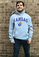 Champion Kansas Jayhawks Mens Arch Mascot Long Sleeve Hoodie