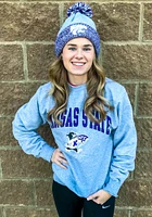 Champion K-State Wildcats Mens Grey Wordmark Mascot Long Sleeve Crew Sweatshirt