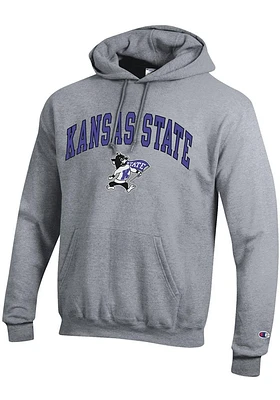 Champion K-State Wildcats Mens Arch Mascot Long Sleeve Hoodie