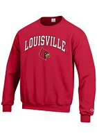 Champion Louisville Cardinals Mens Arch Mascot Long Sleeve Crew Sweatshirt