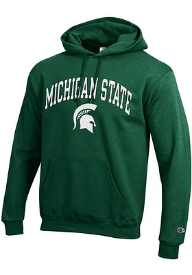 Champion Michigan State Spartans Mens Arch Mascot Long Sleeve Hoodie