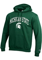 Champion Michigan State Spartans Mens Arch Mascot Long Sleeve Hoodie