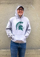 Champion Michigan State Spartans Mens Grey Big Logo Long Sleeve Hoodie