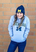 Champion Michigan Wolverines Mens Arch Mascot Long Sleeve Hoodie