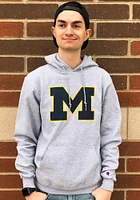 Champion Michigan Wolverines Mens Grey Big Logo Long Sleeve Hoodie