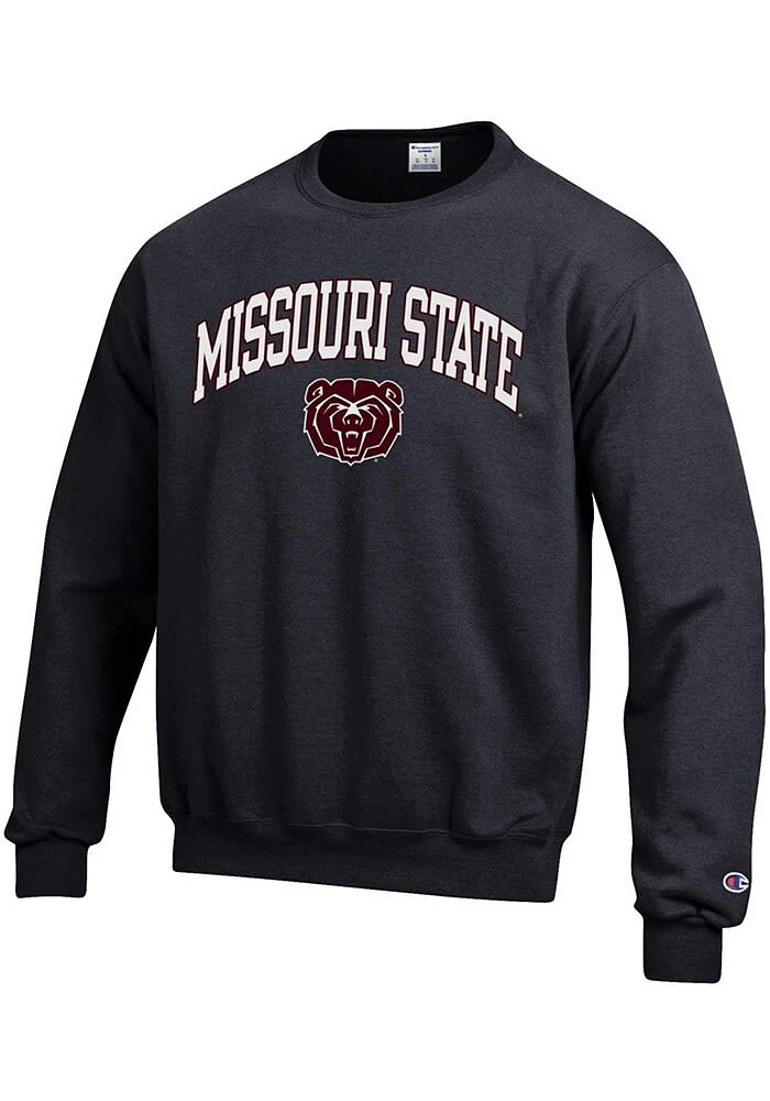 Champion Missouri State Bears Mens Black Arch Mascot Long Sleeve Crew Sweatshirt