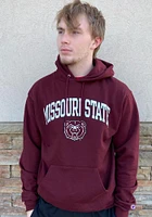Champion Missouri State Bears Mens Maroon Arch Mascot Long Sleeve Hoodie
