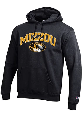Champion Missouri Tigers Mens Black Arch Mascot Long Sleeve Hoodie
