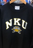 Champion Northern Kentucky Norse Mens Black Arch Mascot Long Sleeve Hoodie