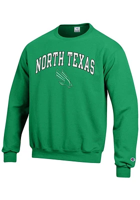 Champion North Texas Mean Green Mens Arch Mascot Long Sleeve Crew Sweatshirt
