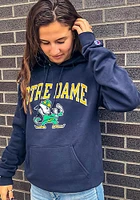 Champion Notre Dame Fighting Irish Mens Navy Blue Arch Mascot Long Sleeve Hoodie