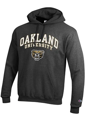 Champion Oakland University Golden Grizzlies Mens Arch Mascot Long Sleeve Hoodie