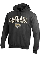 Champion Oakland University Golden Grizzlies Mens Arch Mascot Long Sleeve Hoodie