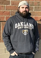 Champion Oakland University Golden Grizzlies Mens Arch Mascot Long Sleeve Hoodie