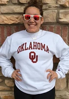 Champion Oklahoma Sooners Mens White Arch Mascot Long Sleeve Crew Sweatshirt