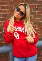 Champion Oklahoma Sooners Mens Crimson Arch Mascot Long Sleeve Hoodie