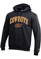 Champion Oklahoma State Cowboys Mens Black Arch Mascot Long Sleeve Hoodie