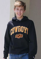 Champion Oklahoma State Cowboys Mens Black Arch Mascot Long Sleeve Hoodie