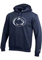 Champion Penn State Nittany Lions Mens Navy Blue Big Logo Long Sleeve Hoodie
