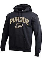 Champion Purdue Boilermakers Mens Black Arch Mascot Long Sleeve Hoodie