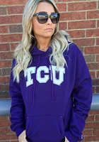 Champion TCU Horned Frogs Mens Purple Arch Long Sleeve Hoodie